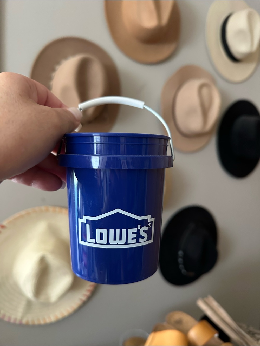 Lowe's Mini Blue Bucket with Handle